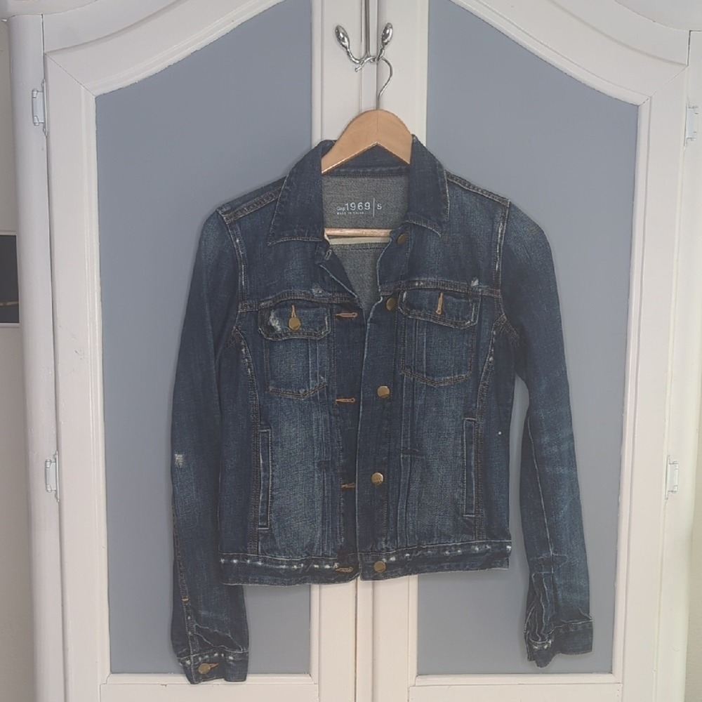 GAP Dark Wash 1969 Women's Denim Jacket Small